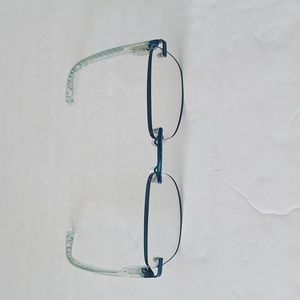 Women's Rimless Readers EyeGlasses + 1.25 Blue/Green